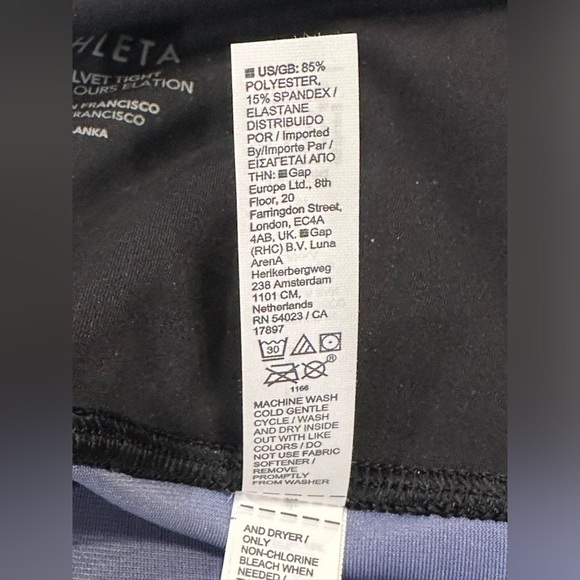 NWT Athleta Women's Elation Velvet Tight  Size Small Color Agate Paisley Black - Picture 8 of 8